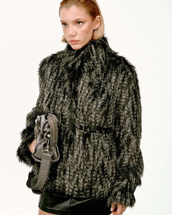 Dora Kemerli Vegan Kürk Kaban