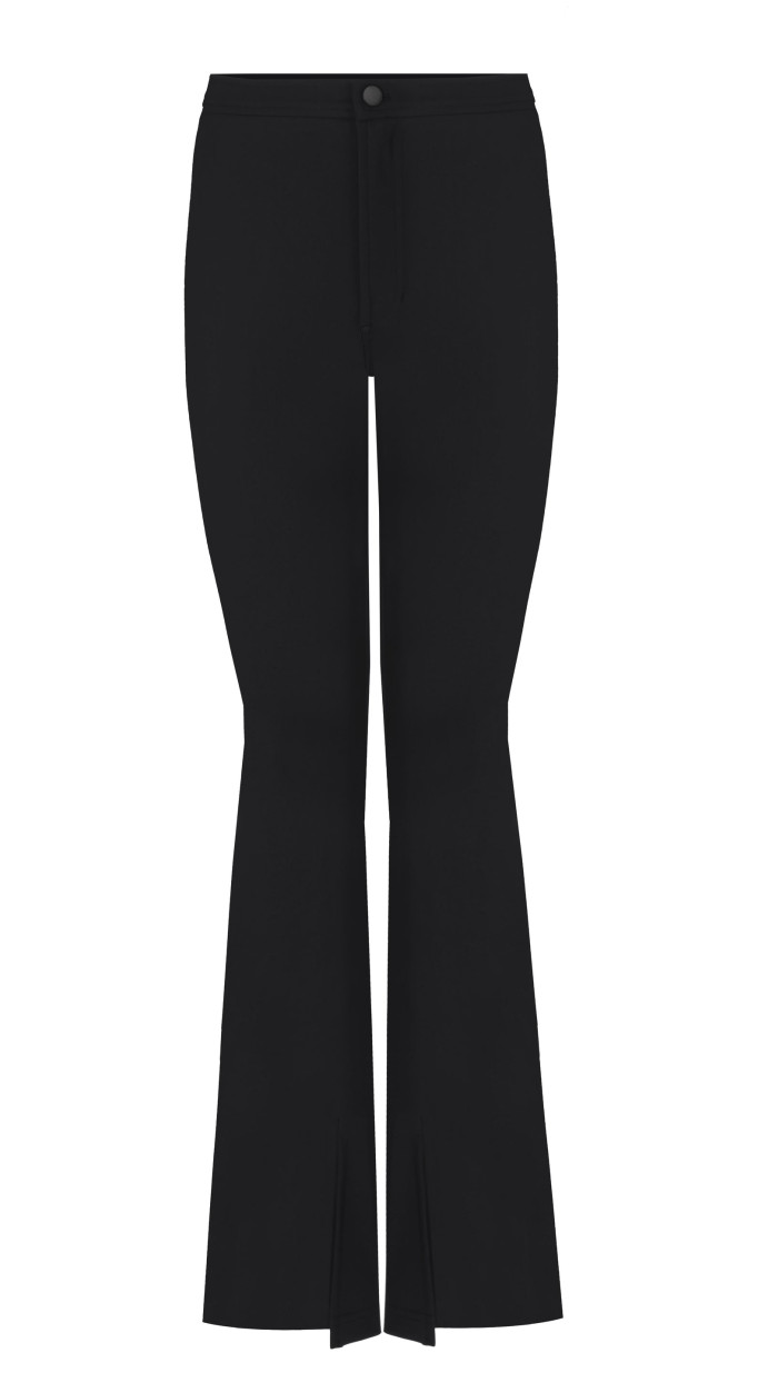 Sculpteur Fabric / Black Matt Split Flare Pants