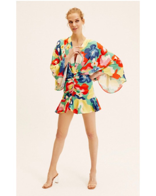 Kaia Multi Print Mini Elbise Kaia Multi Print Mini Elbise