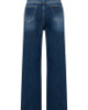 Yüksek Bel Taşlanmış Lacivert Denim Pantolon Yüksek Bel Taşlanmış Lacivert Denim Pantolon