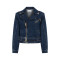 Gold Aksesuarlı Denim Ceket