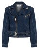 Gold Aksesuarlı Denim Ceket