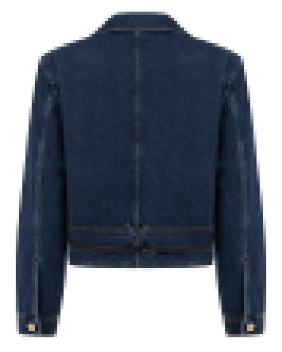 Gold Aksesuarlı Denim Ceket