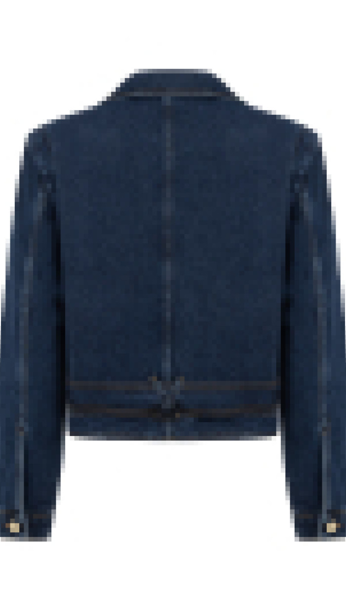 Gold Aksesuarlı Denim Ceket
