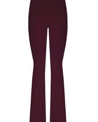 Sculpteur Fabric / Burgundy Matt Split Flare Pants
