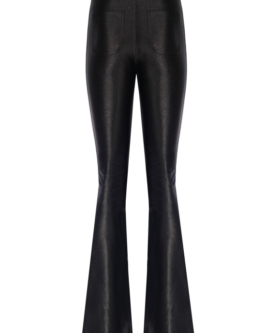 Sophie Black Shiny Flared Pants Sophie Black Shiny Flared Pants