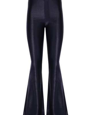Sophie Navy Blue Shiny Flared Pants