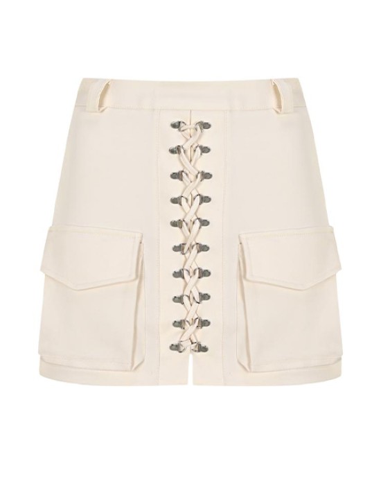 EVA ECRU SHORT SKIRT EVA ECRU SHORT SKIRT