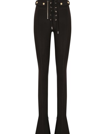 Leticia Gold Flare Leggings Dark Brown