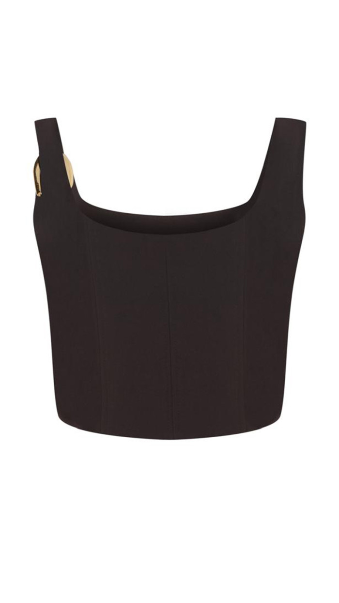 Natalie Crop Top Kahverengi Natalie Crop Top Kahverengi