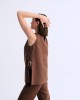 Edge Charm Keten Aksesuar Detaylı Brown Bluz Edge Charm Keten Aksesuar Detaylı Brown Bluz
