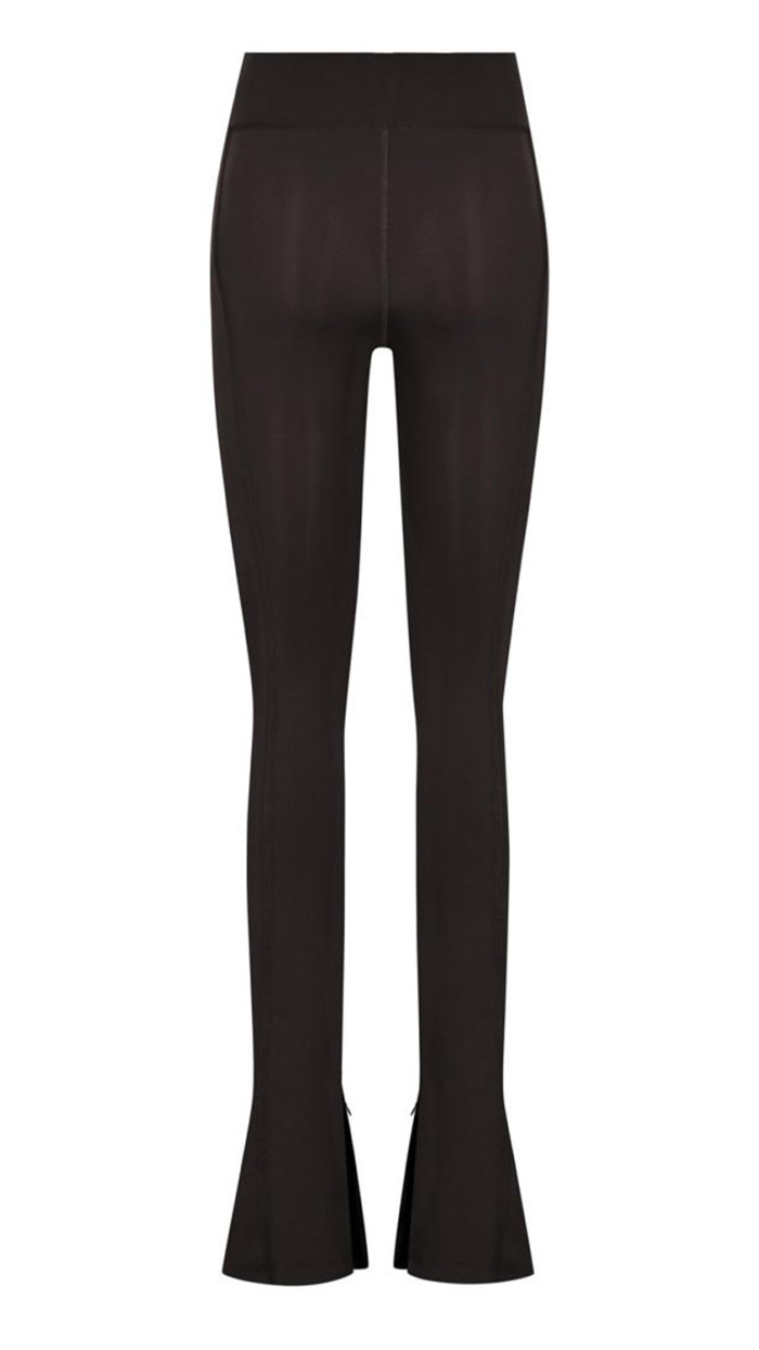 Lorena Dark Brown Flare Legging Gold