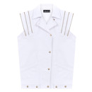 Eva Denim Vest White & Gold