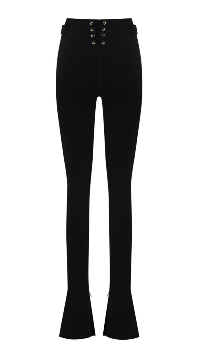 Leticia Gold Flare Leggings Dark Brown