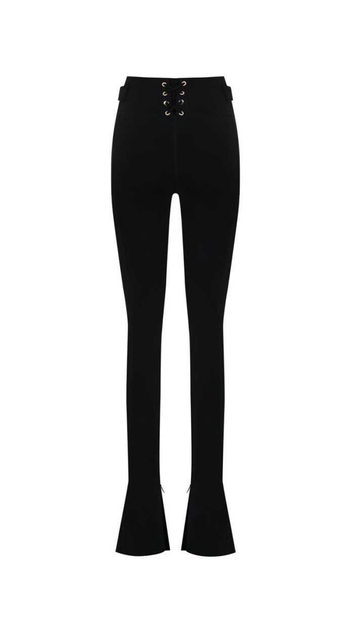 Leticia Black Gold Flare Leggings 