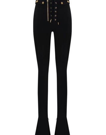 Leticia Black Gold Flare Leggings 