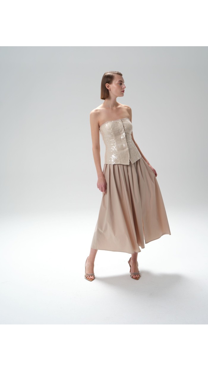 Zarif Bej Payet Kadın Büstiyer