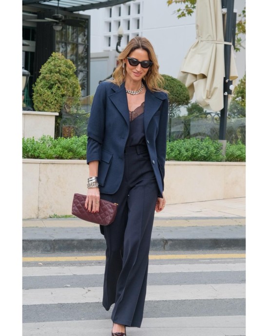 Lovesol Lacivert Kaşe Blazer