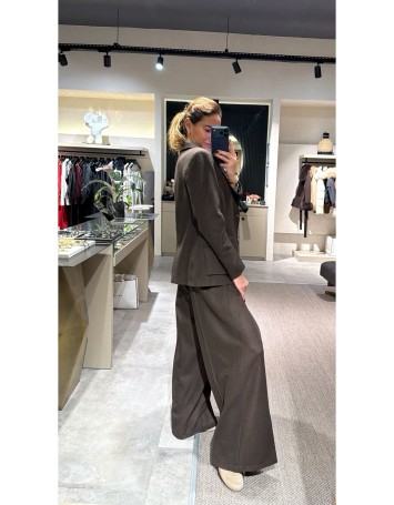 Lovesol Kahverengi Kaşe Pileli Pantolon