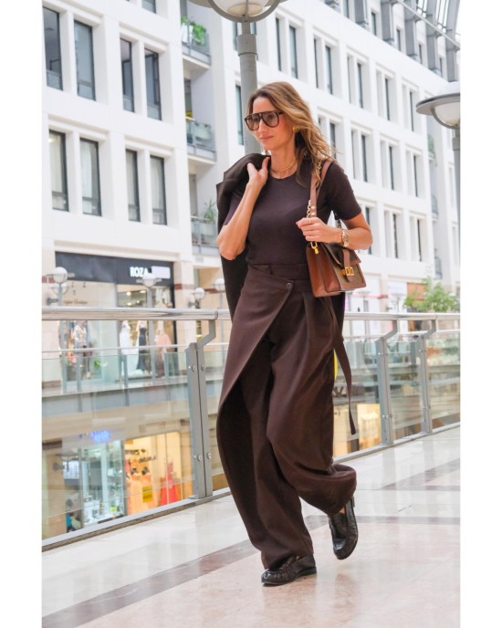 Lovesol Acı Kahve Şalvar Pantolon