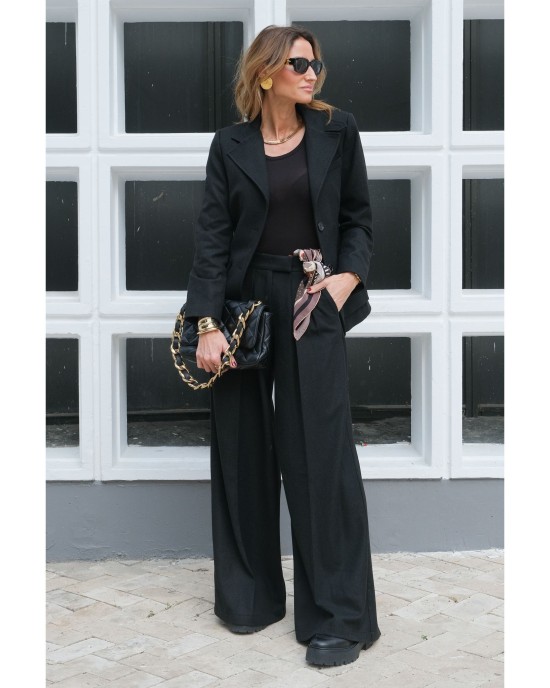 Lovesol Siyah Kaşe Blazer