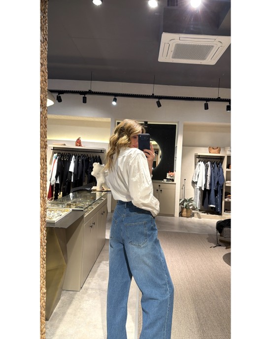 Gold Detaylı Oversize Gömlek