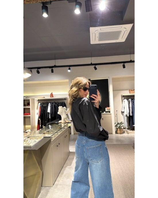 Gold Detaylı Oversize Gömlek