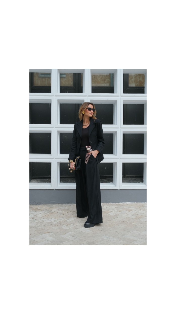 Lovesol Antrasit Kaşe Pileli Pantolon