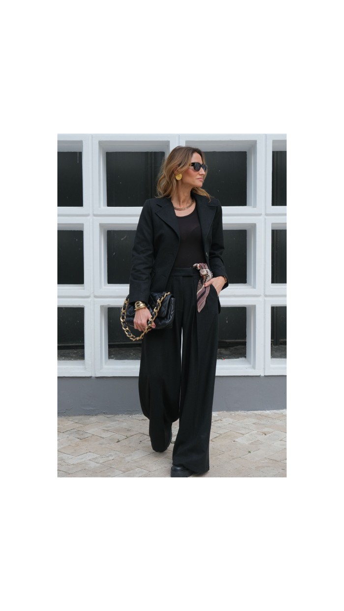 Lovesol Antrasit Kaşe Pileli Pantolon