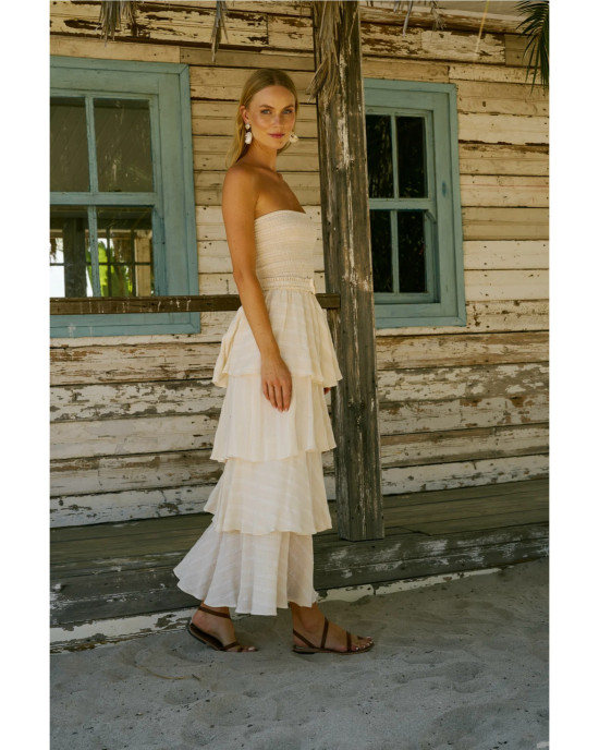 Say Dune Dress Ecru
