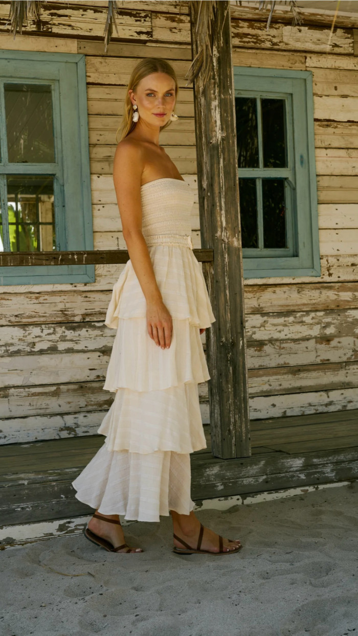 Say Dune Dress Ecru