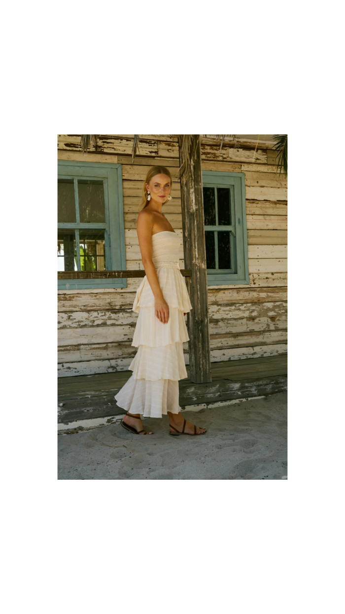 Say Dune Dress Ecru