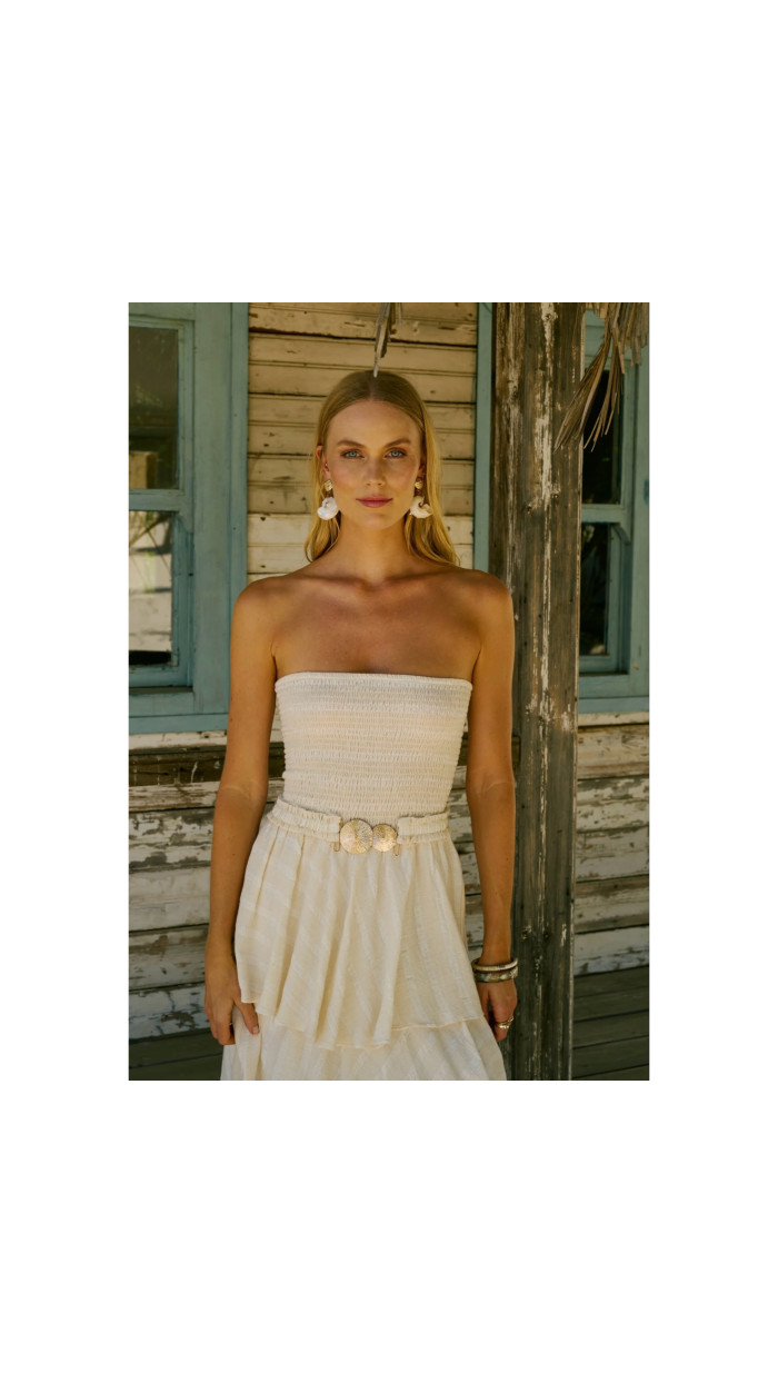 Say Dune Dress Ecru