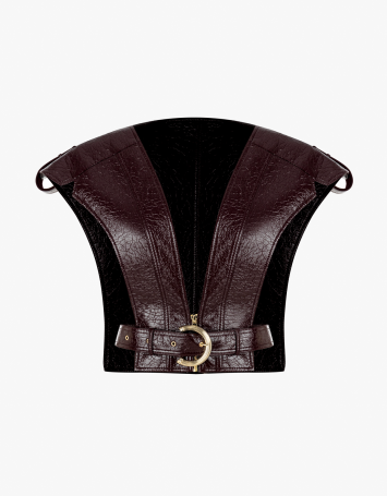  Bhemis Faux Patent Leather Vest 