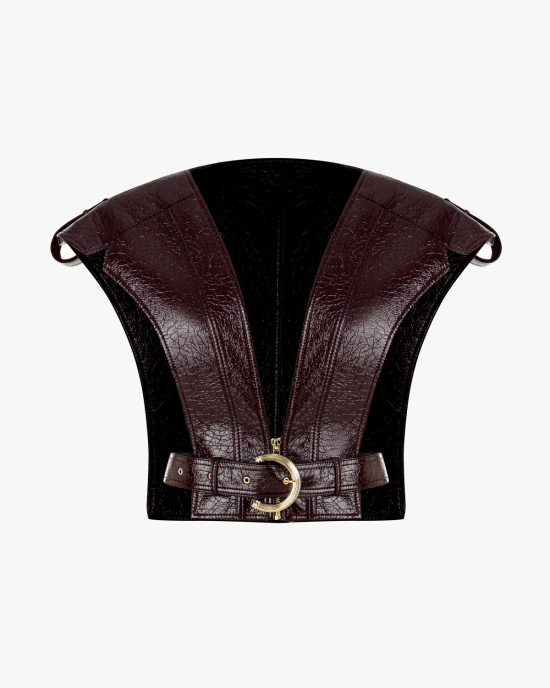 Bhemis Faux Patent Leather Vest