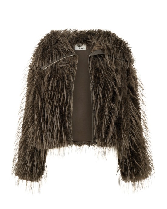 Cleo Kahve Kürk Mont Cleo Kahve Kürk Mont