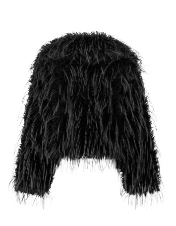 Cleo Siyah Kürk Mont