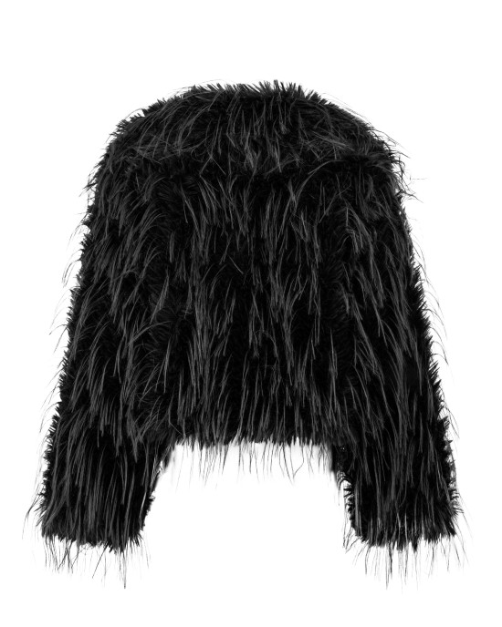 Cleo Siyah Kürk Mont