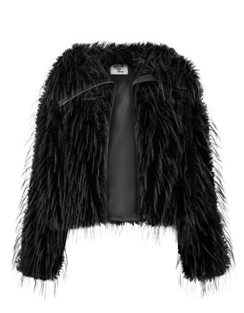 Cleo Siyah Kürk Mont