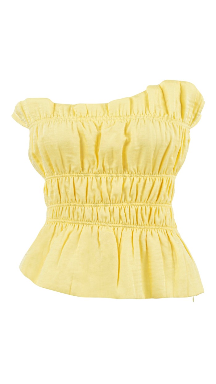 Kuun Limon Sarısı Corset Top