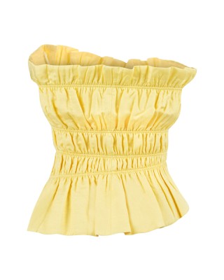 Kuun Limon Sarısı Corset Top