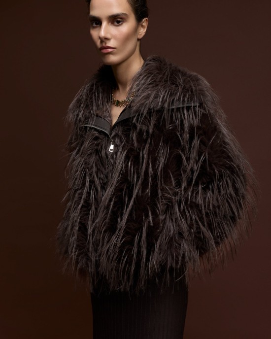 Cleo Kahve Kürk Mont Cleo Kahve Kürk Mont