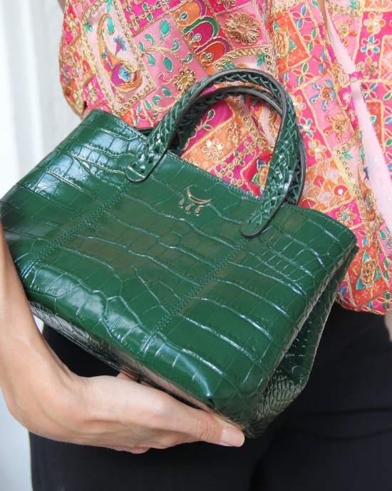 MINI HEMITHEA - GREEN CROCO MINI HEMITHEA - GREEN CROCO