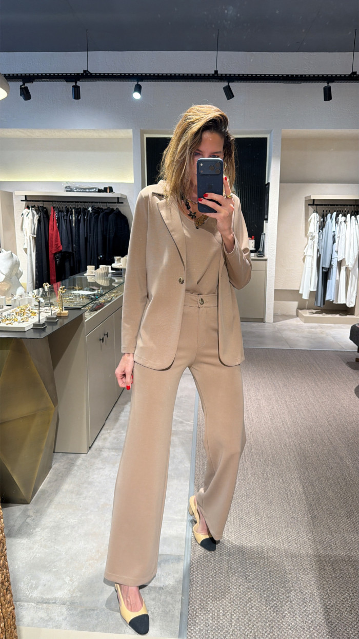 Signature Knit Pantolon Beige
