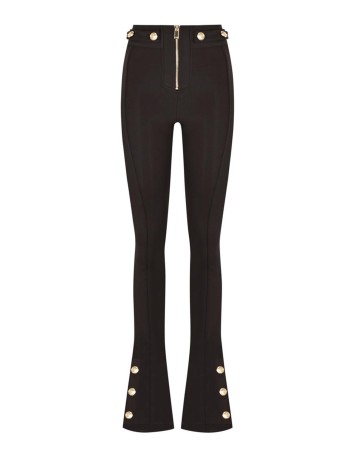 Scarlett Gold Flare Leggings Brown