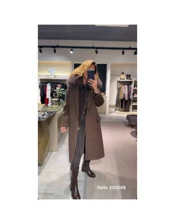 Kürk Detaylı Kahverengi Palto