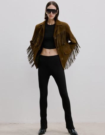 Püsküllü Süet Blazer Ceket