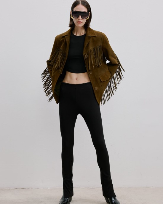 Püsküllü Süet Blazer Ceket Püsküllü Süet Blazer Ceket