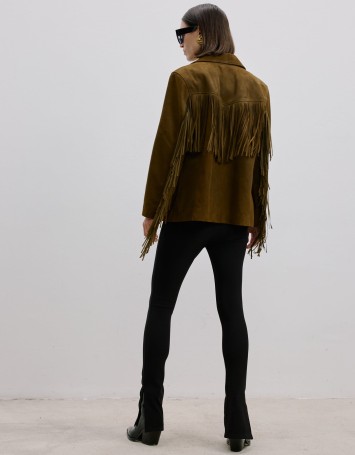 Püsküllü Süet Blazer Ceket