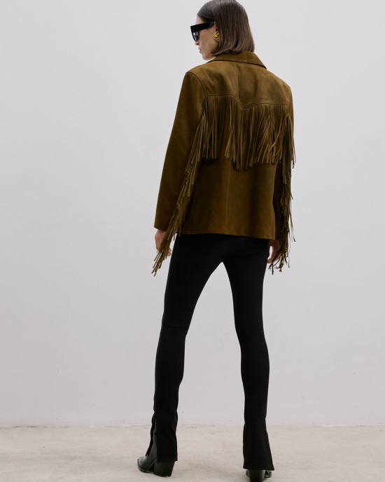 Püsküllü Süet Blazer Ceket Püsküllü Süet Blazer Ceket